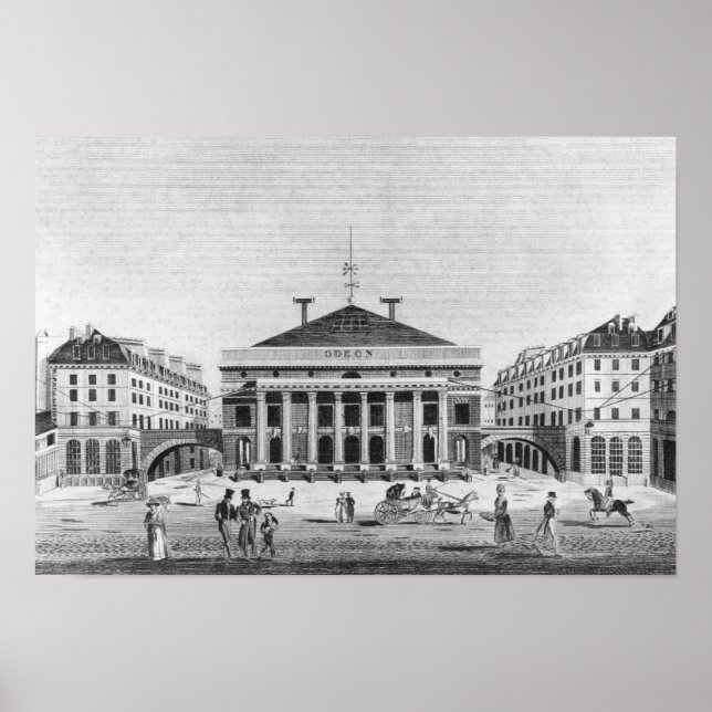 The Theater de l'Odeon, 1830 Poster (Front)