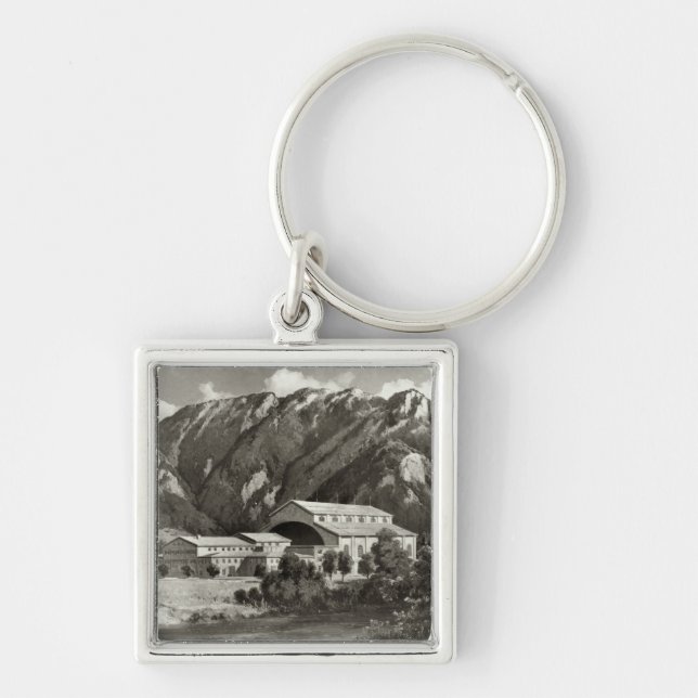The Theatre at Oberammergau, 1930 Key Ring (Front)