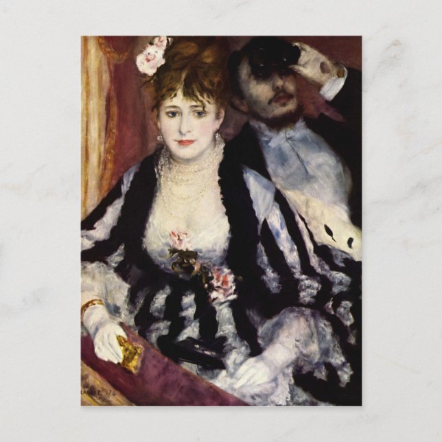 The Theatre Box by Renoir Impressionist Painting Postcard (Front)