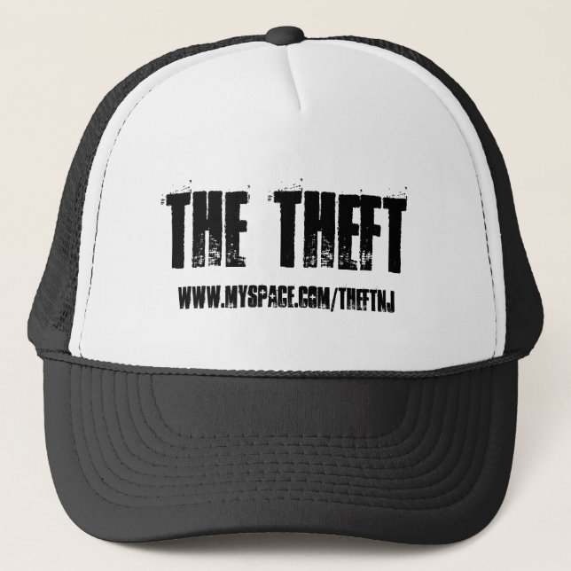 The Theft, www.myspace.com/theftnj - Customised Trucker Hat (Front)