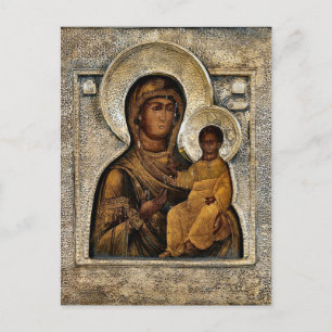 The Theotokos and Christ Child Orthodox Icon  Post Postcard