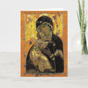 The Theotokos of Vladimir Pascha Easter Greeting Card