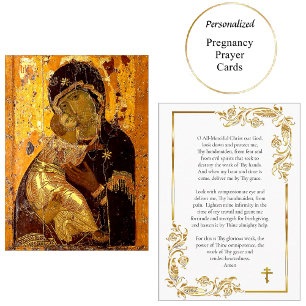 The Theotokos of Vladimir Pregnancy Prayer Card