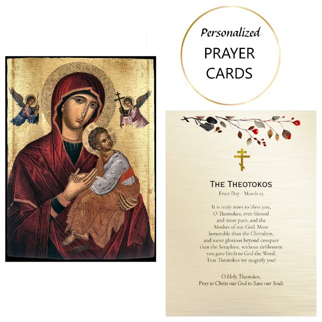 The Theotokos Orthodox Prayer Card (Creator Uploaded)