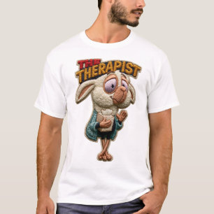 The Therapist Funny Sheep Embroidered Patch Gift T-Shirt