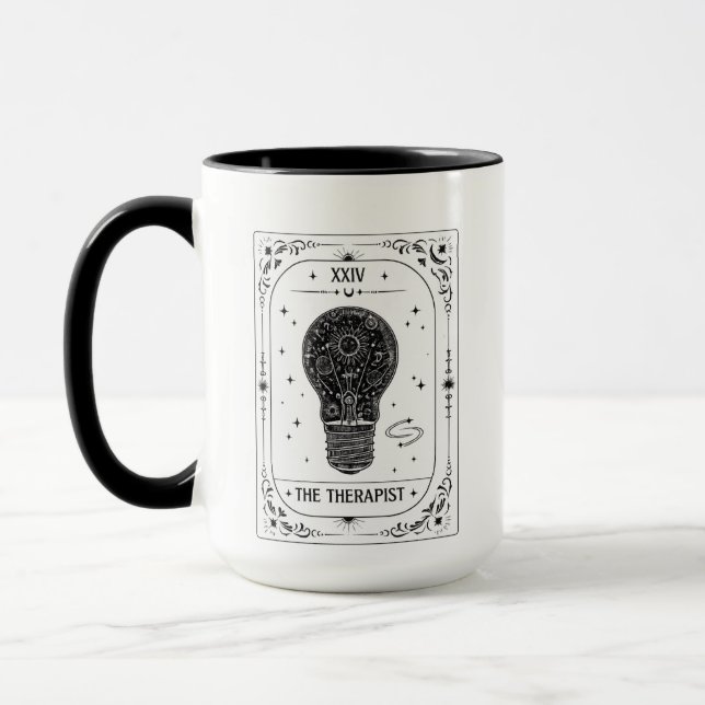 The Therapist Tarot Card Mug Black Mug Gift for  (Left)