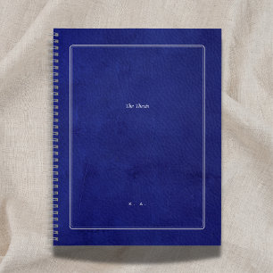 The Thesis Indigo Leather & Silver Graduation Notebook