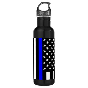 The Thin Blue Line American Flag 710 Ml Water Bottle
