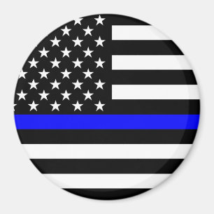 The Thin Blue Line American Flag Decor Magnet