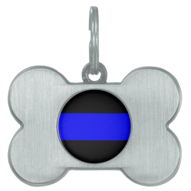 The Thin Blue Line Pet Name Tag (Front)