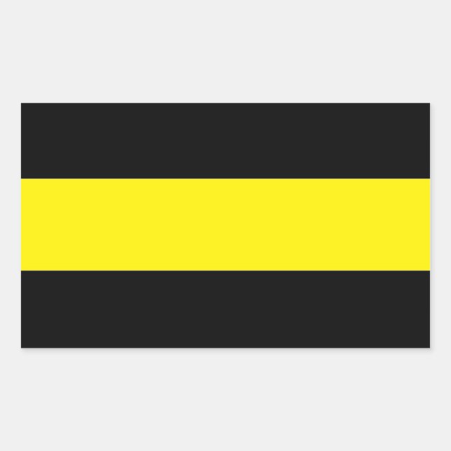 The Thin Gold Line Rectangular Sticker (Front)