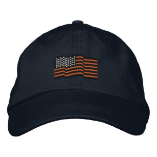 The Thin Orange Lines Embroidered Cap