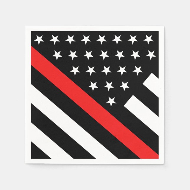 The Thin Red Line Flag Napkin (Front)