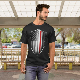 The Thin Red Line of Courage T-Shirt
