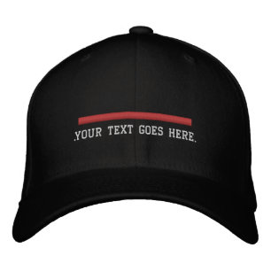 The Thin Red Line Personalise This with text Embroidered Hat