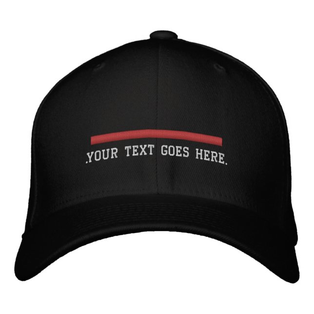 The Thin Red Line Personalise This with text Embroidered Hat (Front)