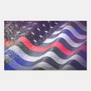 The Thin Red Line Rectangular Sticker