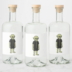 The Thing They Saw - I Believe Alien Encounter Liquor Bottle Label