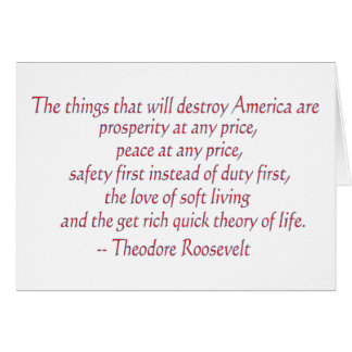 The things that will destroy America.....