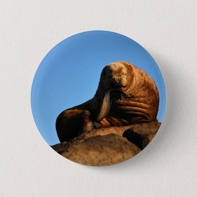 The Thinker 6 Cm Round Badge (Front)