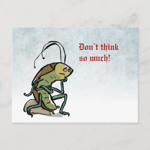the thinker - customisable postcard