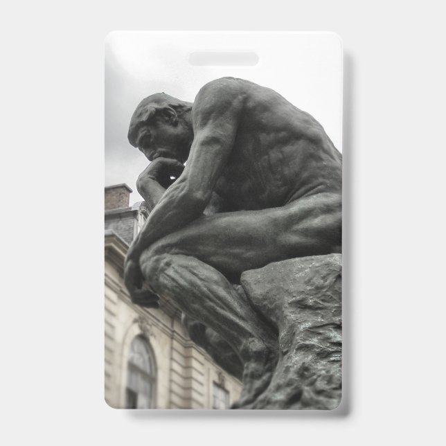 The Thinker Rodin Paris Sculpture ID Badge (Front)