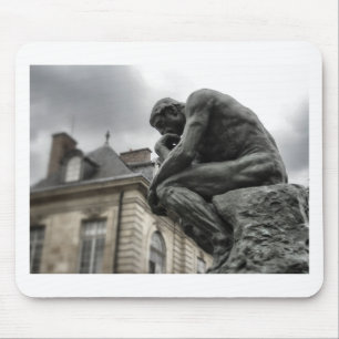 The Thinker Rodin Paris Sculpture Mouse Pad