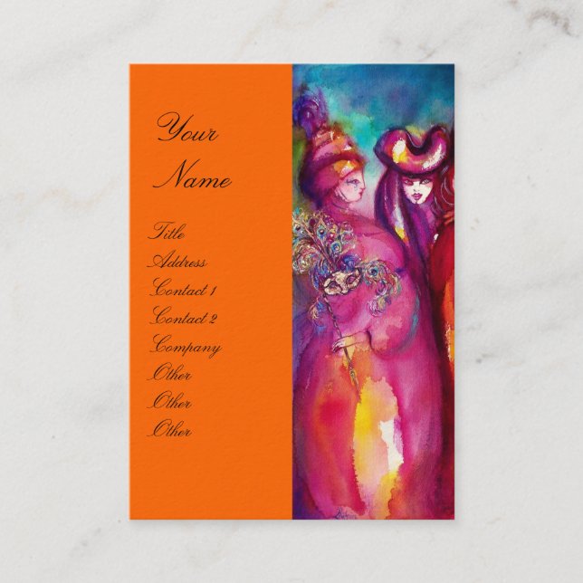 THE THIRD MASK / Costume Designer ,Theatre Artist Business Card (Front)