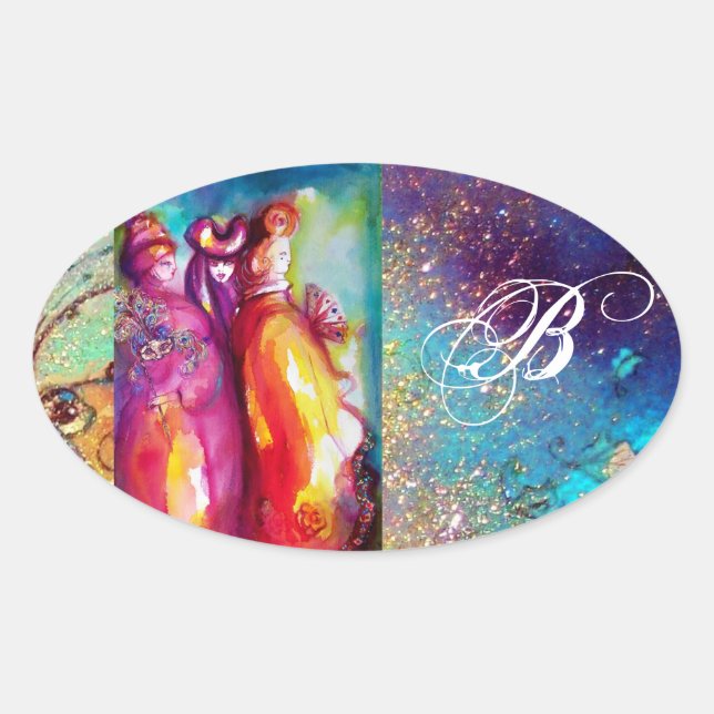 THE THIRD MASK , Monogram Oval Sticker (Front)