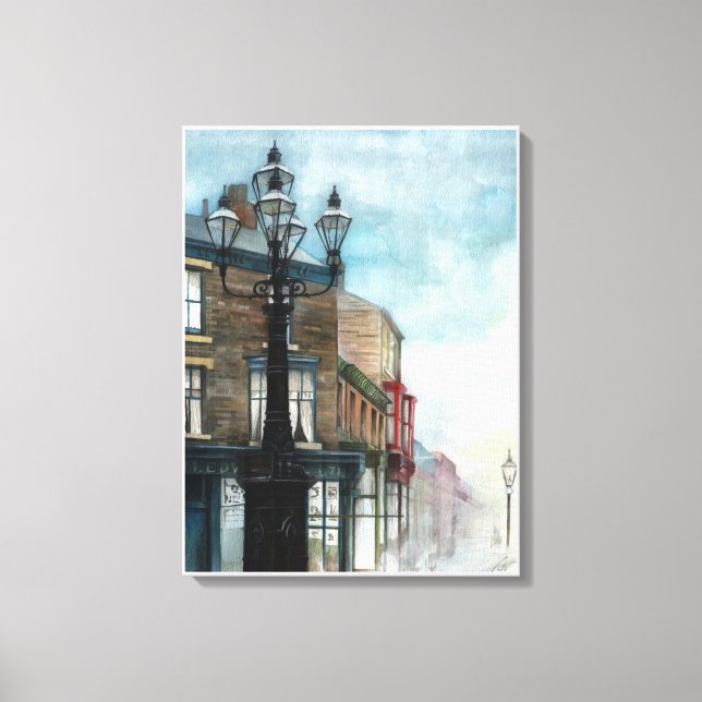 The Thornaby 5 Lamps, Misty - CANVAS (Front)