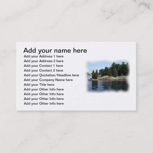 The Thousand Islands #1 Business Card (Front)