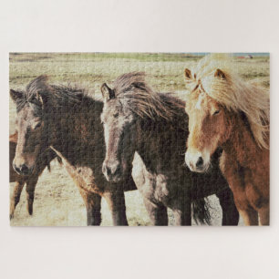 The Three Amigos Icelandic Horse Friends Jigsaw Puzzle