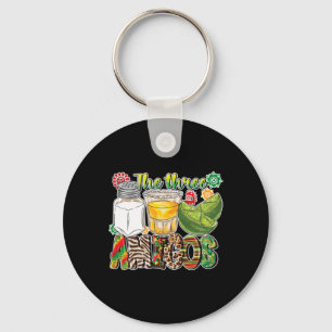 The Three Amigos Tequila Salt Lime Cinco De Mayo  Key Ring