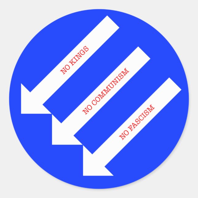 The Three Arrows Classic Round Sticker (Front)