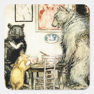 “The Three Bears” by Arthur Rackham Square Sticker