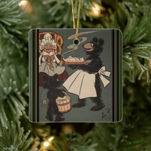 The Three Bears Ceramic Ornament (Tree)