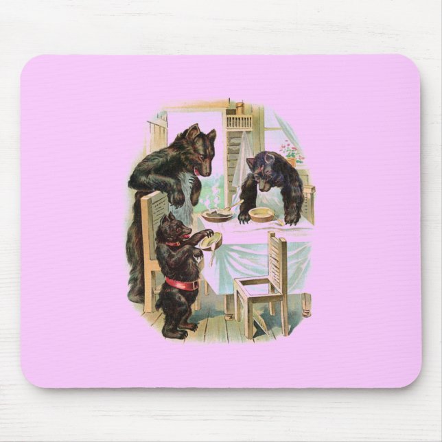 The Three Bears Fairytale Mouse Pad (Front)