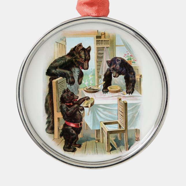 The Three Bears Metal Tree Decoration (Front)