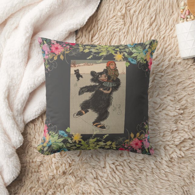 The Three Bears Throw Pillow (Blanket)