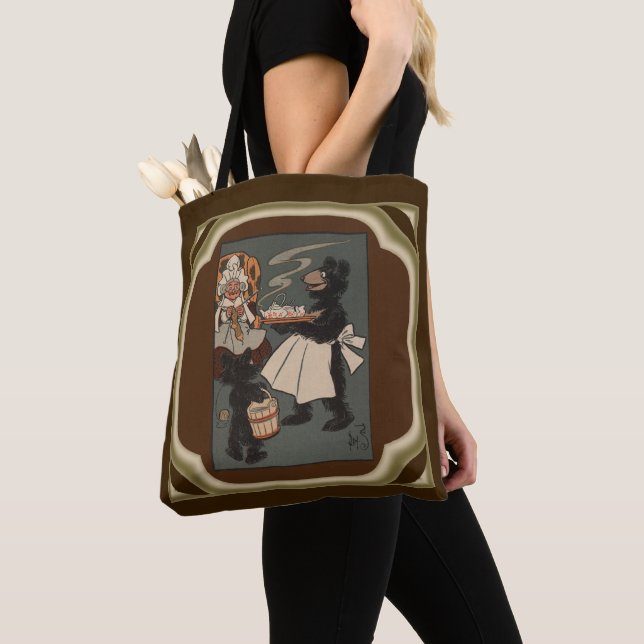 The Three Bears Tote Bag (Close Up)