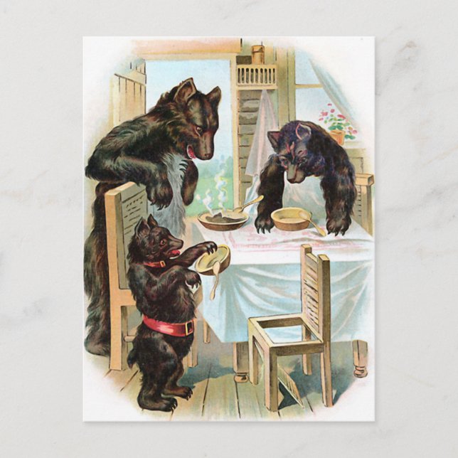 "The Three Bears" Vintage Postcard (Front)