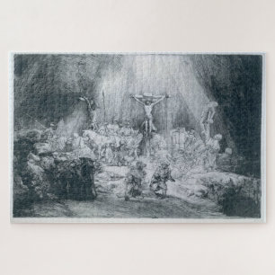 The Three Crosses by Rembrandt van Rijn Edition 1 Jigsaw Puzzle