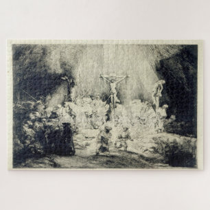 The Three Crosses by Rembrandt van Rijn Edition 2 Jigsaw Puzzle