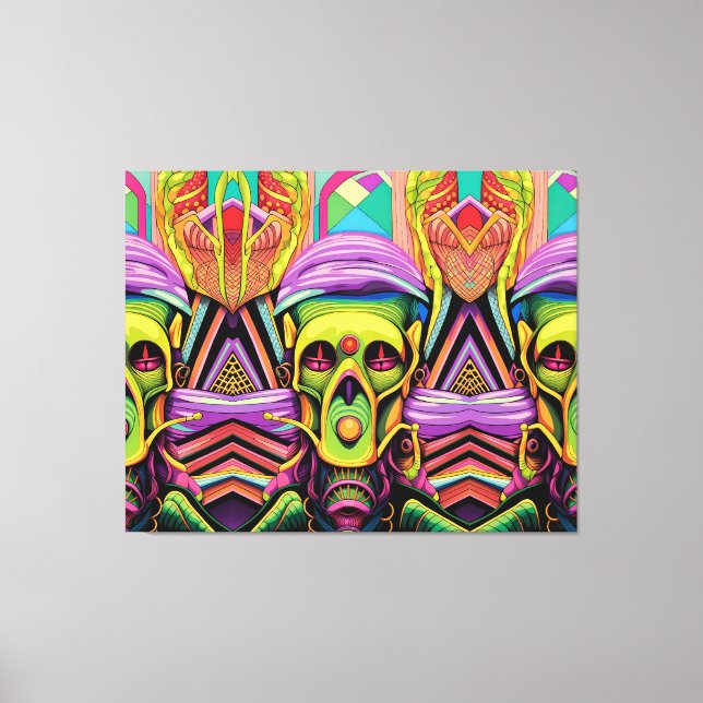 The Three Cyborg Problem Canvas Print (Front)