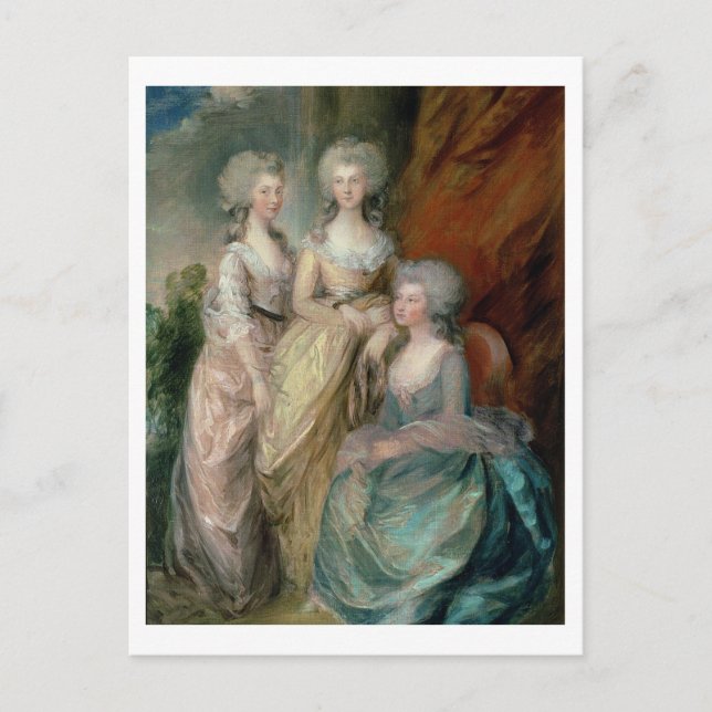 The three eldest daughters of George III: Princess Postcard (Front)