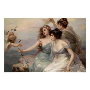The Three Graces by Edouard Bisson Poster