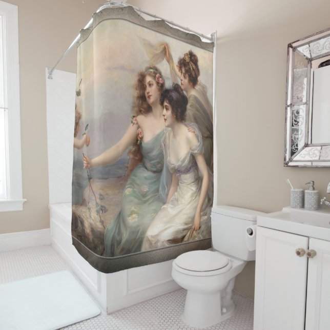 The Three Graces by Edouard Bisson Shower Curtain (In Situ)