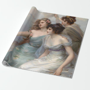 The Three Graces By Edouard Bisson Wrapping Paper