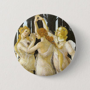 The Three Graces by Sandro Botticelli 6 Cm Round Badge
