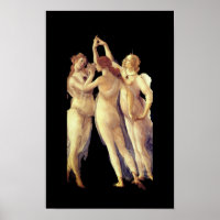 The Three Graces - detail, Primavera by Boticelli